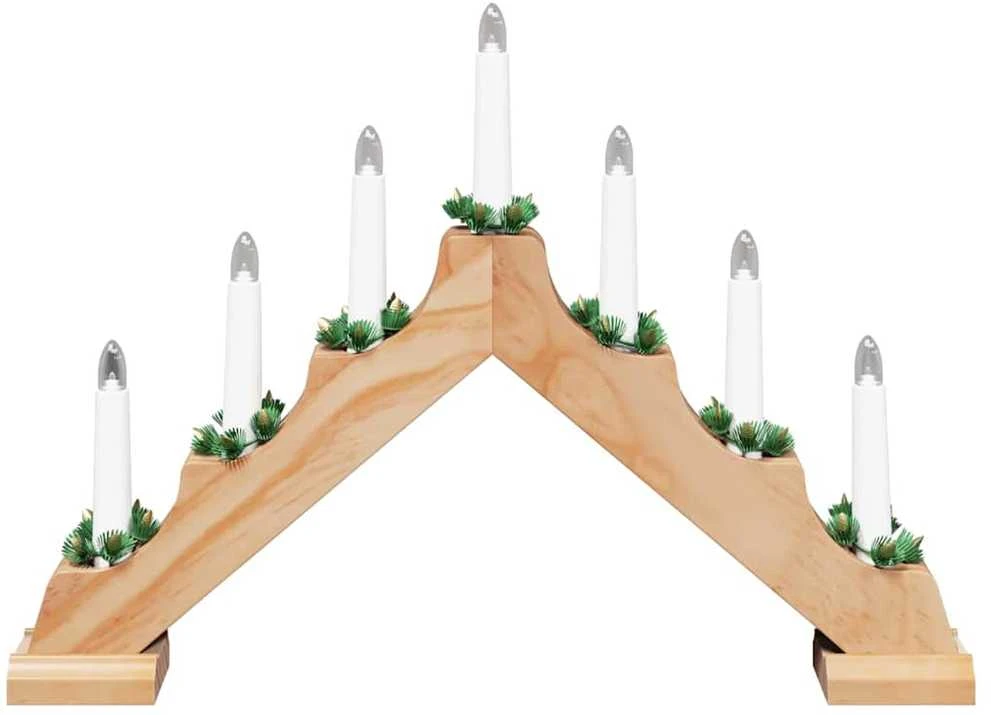 Kalėdų žvakių tiltas 7 LED Šilta balta 39.5 x 5 x 29 cm