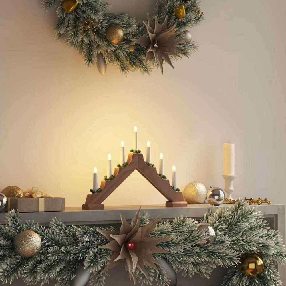 Kalėdų žvakių tiltas 7 LED Šilta balta 39.5 x 5 x 29 cm