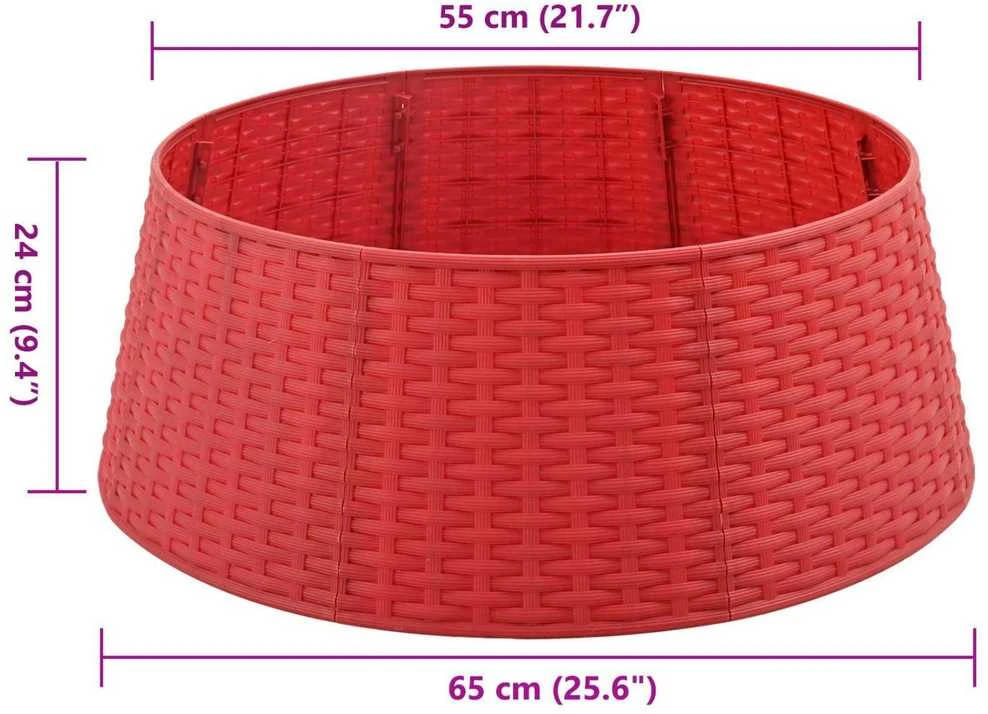 Kalėdųeglutėssijonas Raudona Ø 65 x 24 cm Plastmasė