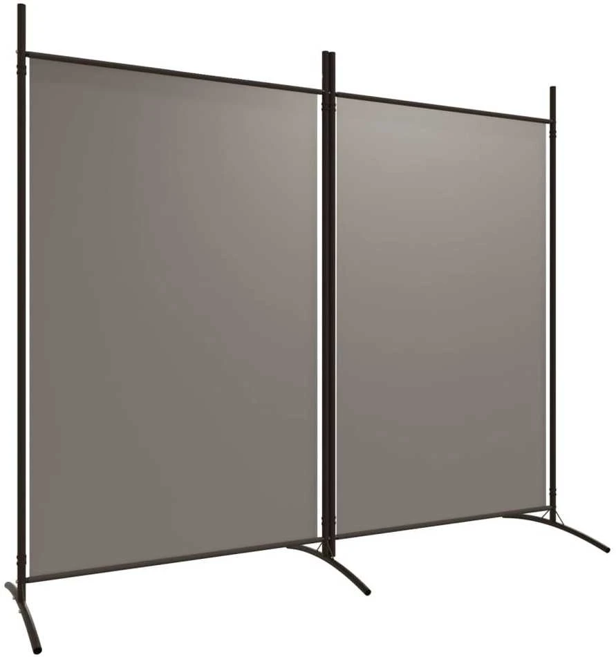 Kambario pertvara, 2 dalių, antracito, 175x180cm, audinys