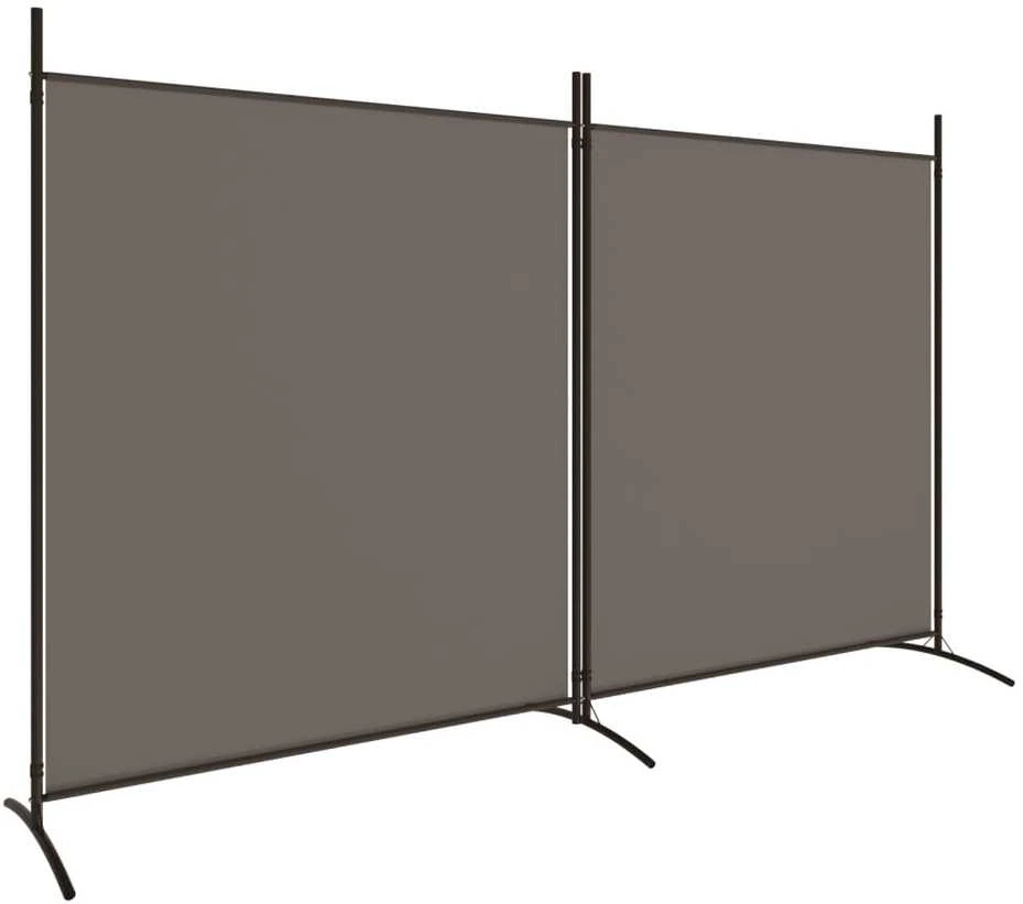 Kambario pertvara, 2 dalių, antracito, 348x180cm, audinys