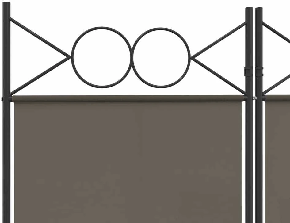 Kambario pertvara, 3 dalių, antracito, 120x220cm, audinys