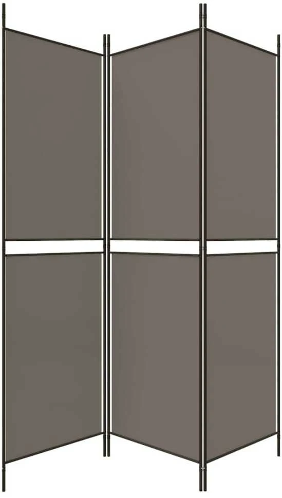 Kambario pertvara, 3 dalių, antracito, 150x180cm, audinys