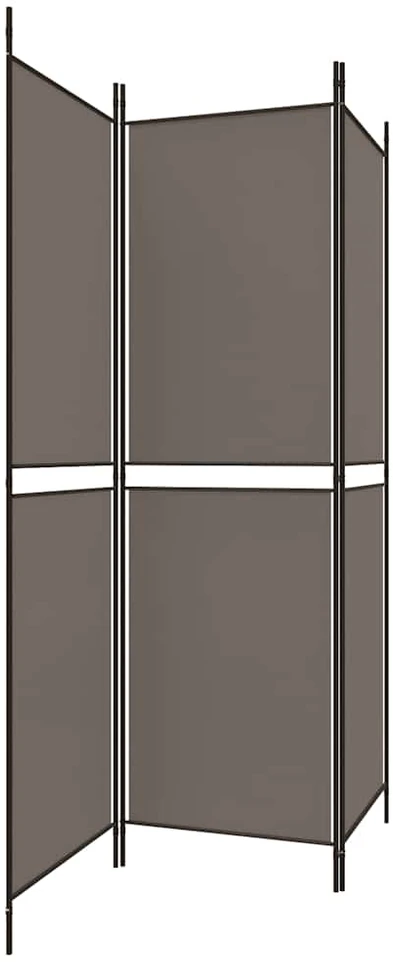 Kambario pertvara, 3 dalių, antracito, 150x200cm, audinys