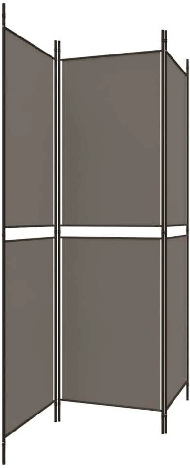 Kambario pertvara, 3 dalių, antracito, 150x200cm, audinys
