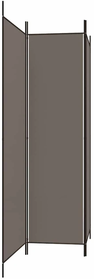 Kambario pertvara, 3 dalių, antracito, 150x220cm, audinys
