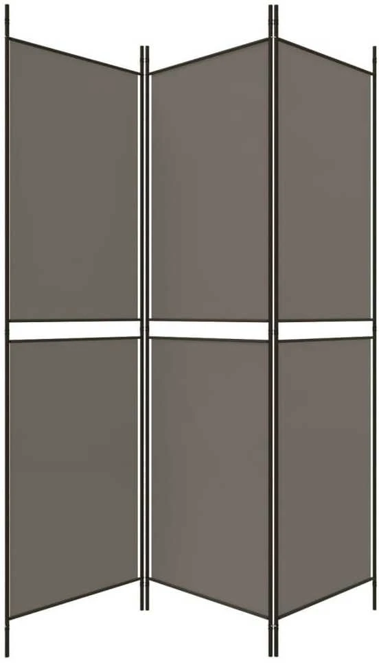 Kambario pertvara, 3 dalių, antracito, 150x220cm, audinys