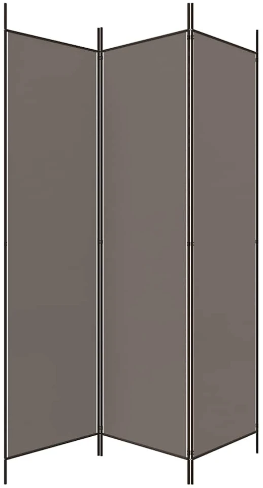 Kambario pertvara, 3 dalių, antracito, 150x220cm, audinys