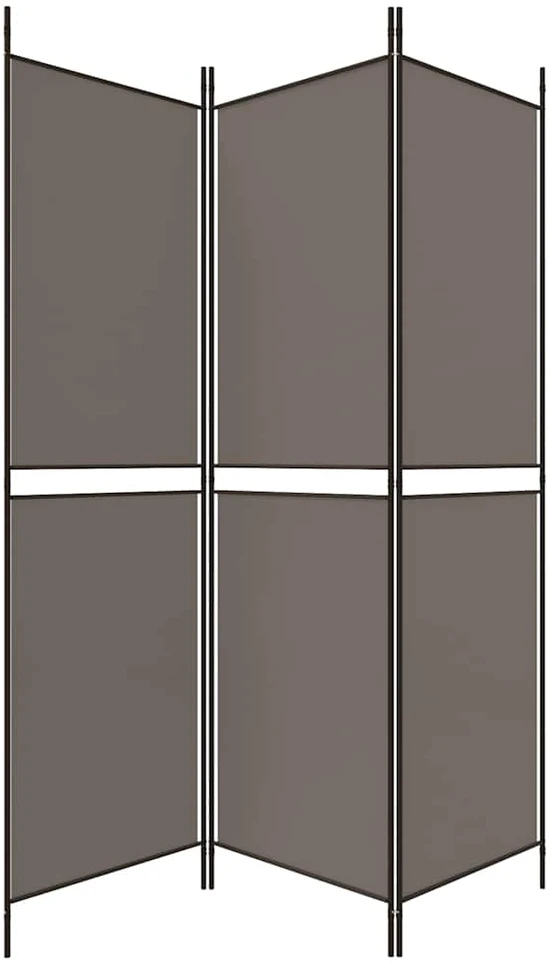 Kambario pertvara, 3 dalių, antracito, 150x220cm, audinys