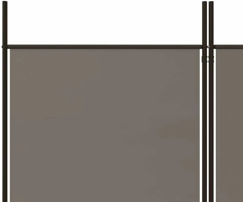 Kambario pertvara, 3 dalių, antracito, 150x220cm, audinys
