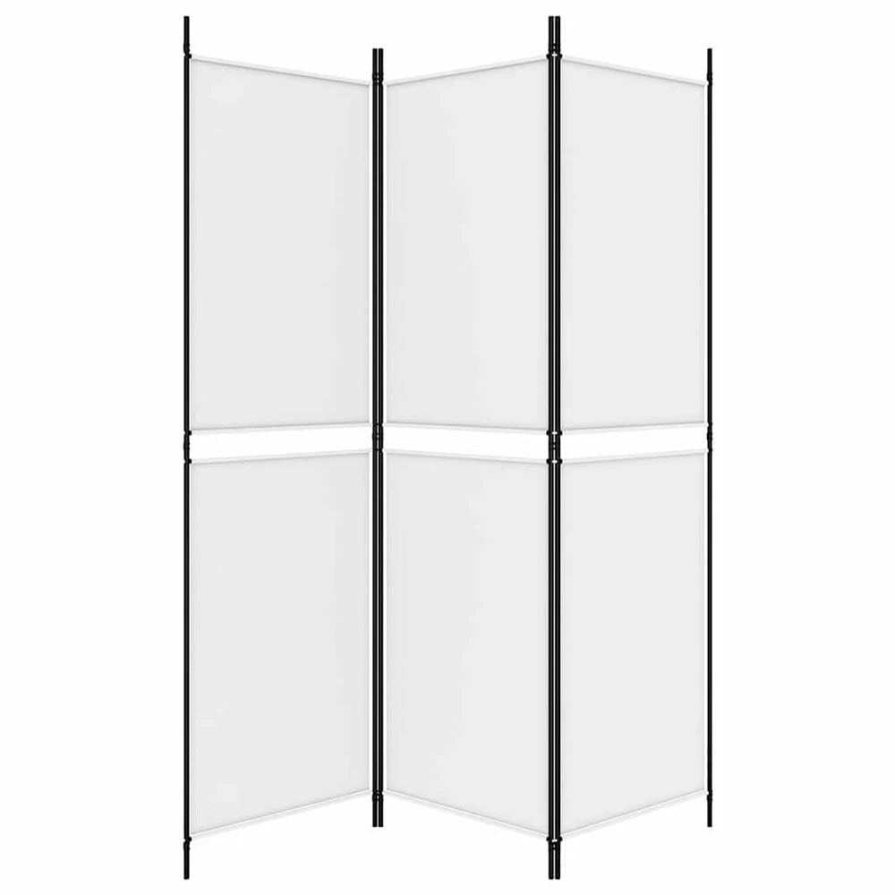 Kambario pertvara, 3 dalių, baltos spalvos, 150x180cm, audinys