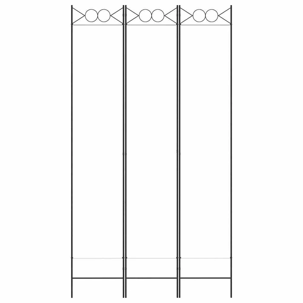 Kambario pertvara, 3 dalių, baltos spalvos, 120x220cm, audinys
