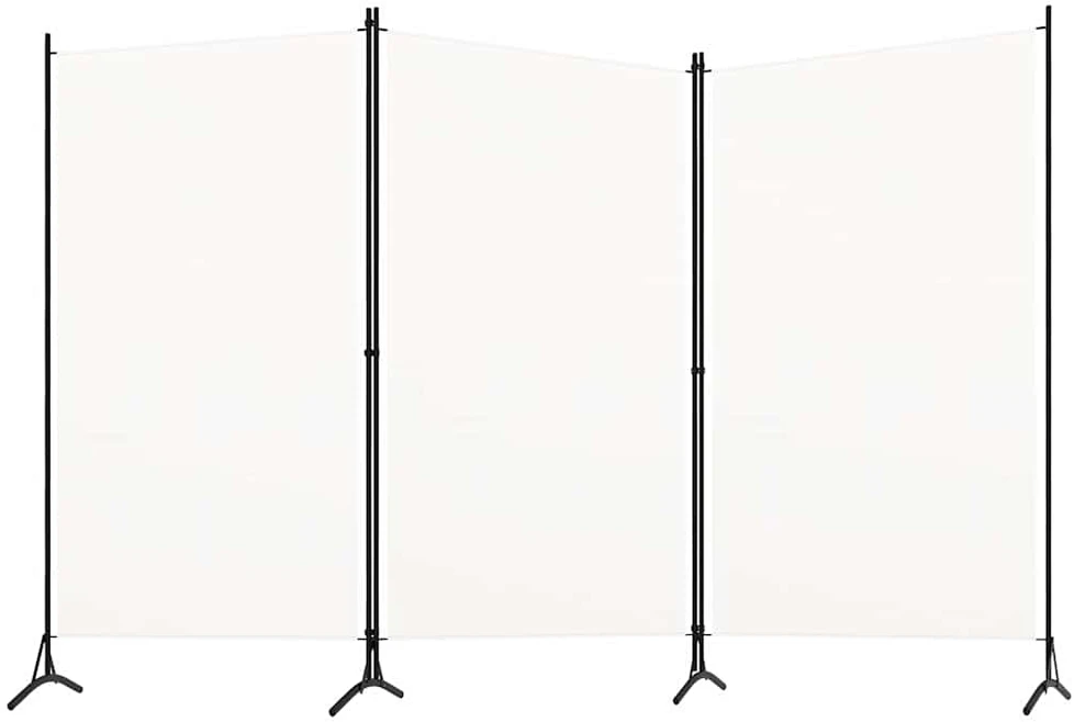 Kambario pertvara, 3 dalių, baltos spalvos, 260x180cm, audinys