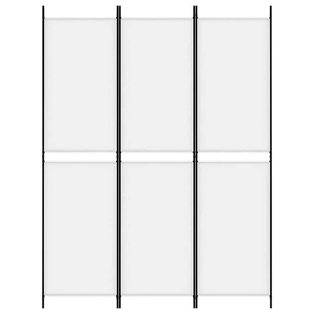 Kambario pertvara, 3 dalių, baltos spalvos, 150x200cm, audinys