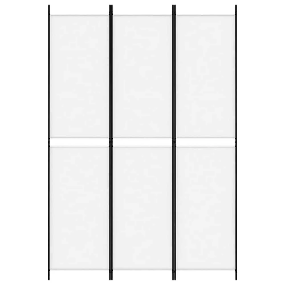 Kambario pertvara, 3 dalių, baltos spalvos, 150x220cm, audinys