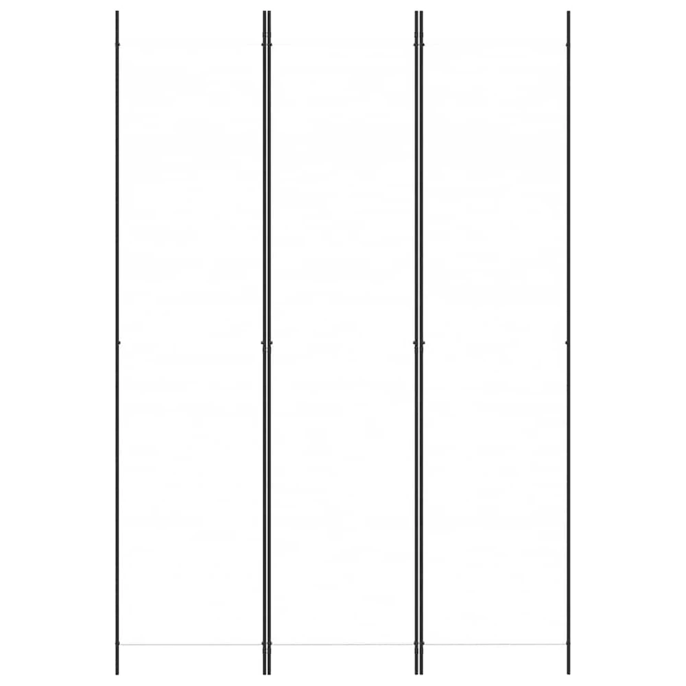 Kambario pertvara, 3 dalių, baltos spalvos, 150x220cm, audinys