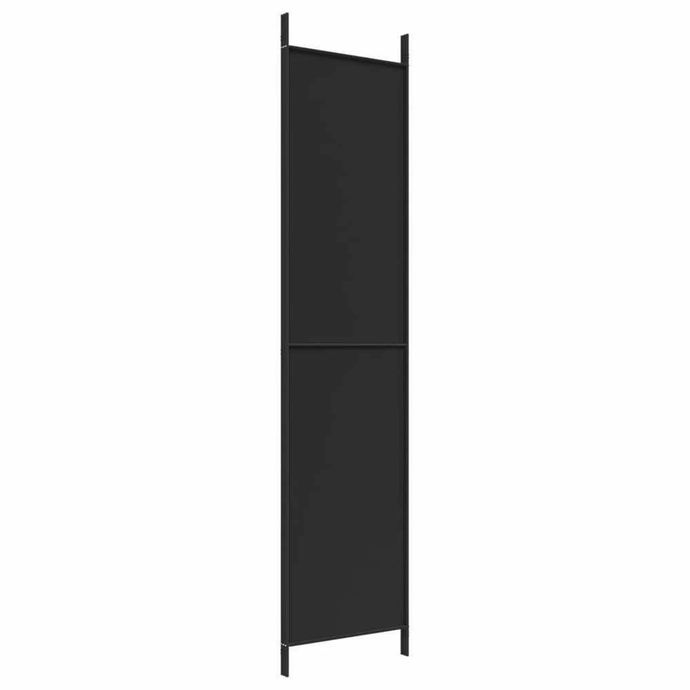 Kambario pertvara, 3 dalių, juodos spalvos, 150x220cm, audinys