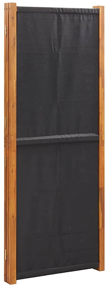 Kambario pertvara, 3 dalių, juodos spalvos, 210x180cm