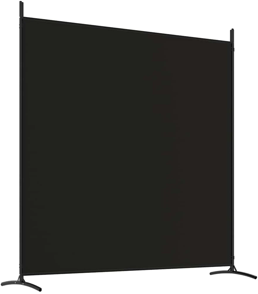Kambario pertvara, 3 dalių, juodos spalvos, 525x180cm, audinys