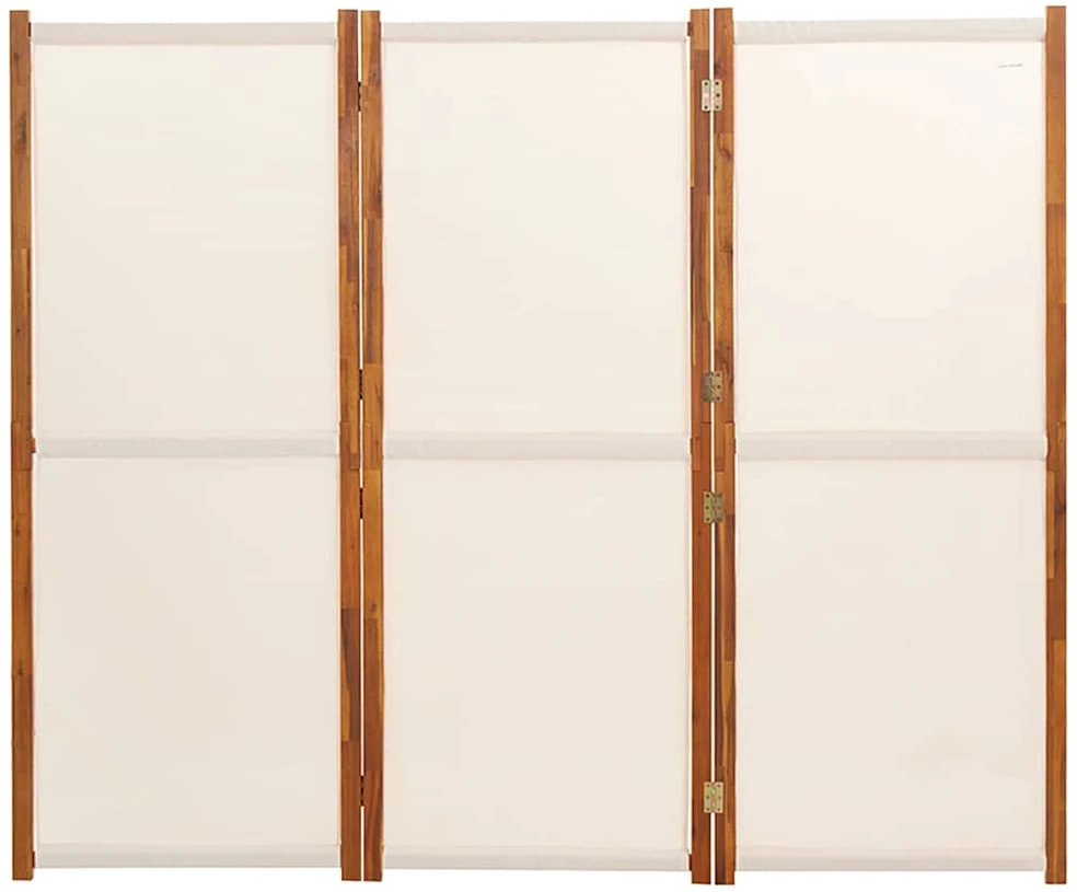 Kambario pertvara, 3 dalių, kreminės baltos spalvos, 210x180cm