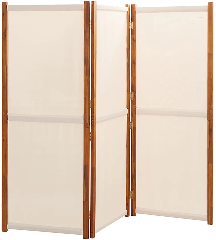 Kambario pertvara, 3 dalių, kreminės baltos spalvos, 210x180cm
