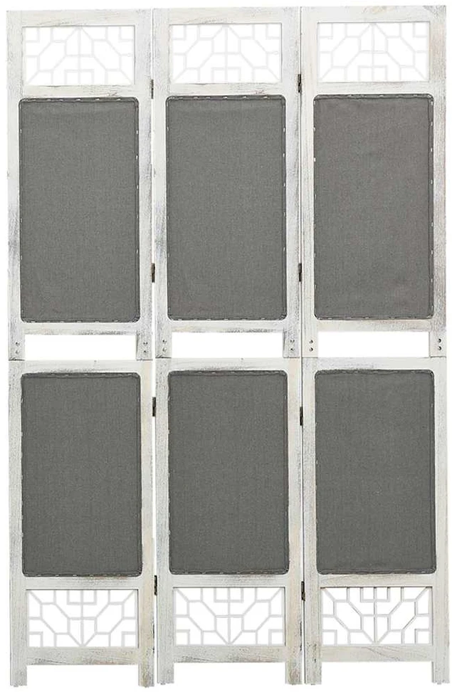Kambario pertvara, 3 dalių, pilkos spalvos, 105x165cm, audinys