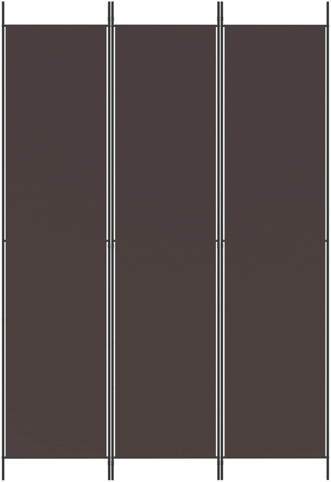 Kambario pertvara, 3 dalių, rudos spalvos, 150x220cm, audinys