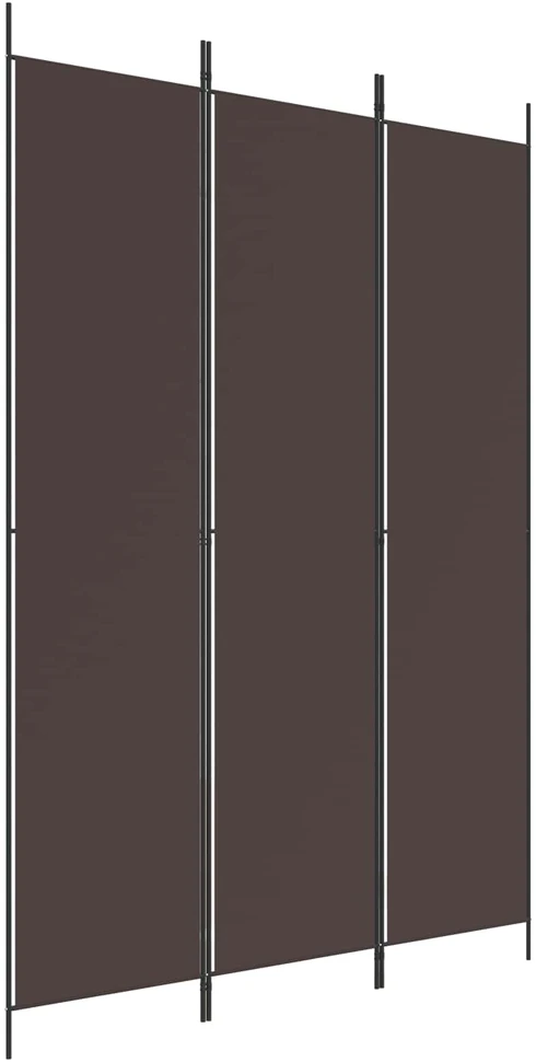 Kambario pertvara, 3 dalių, rudos spalvos, 150x220cm, audinys