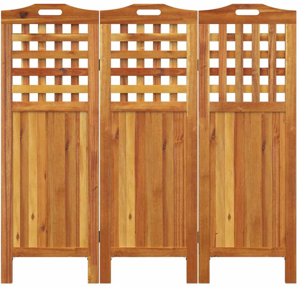 Kambario pertvara, 3 segmentai, 121,5x2x115cm, akacijos masyvas