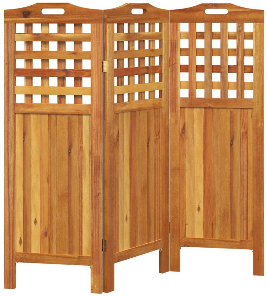 Kambario pertvara, 3 segmentai, 121,5x2x115cm, akacijos masyvas