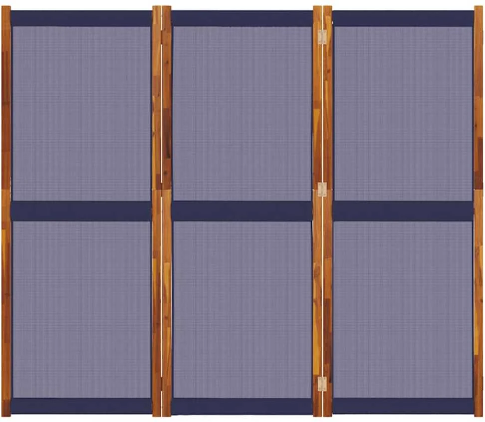 Kambario pertvara, 3 segmentai, tamsiai mėlyna, 210x180cm