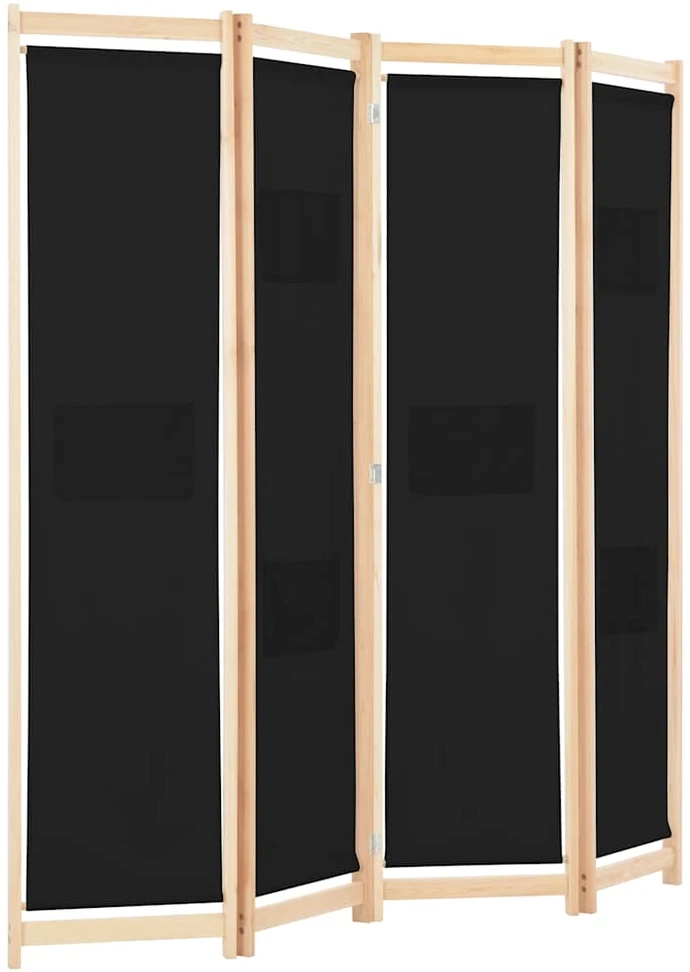 Kambario pertvara, 4 d., juodos sp., 160x170x4cm, audinys