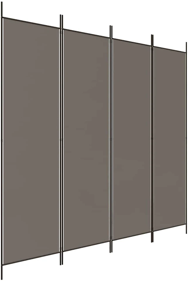 Kambario pertvara, 4 dalių, antracito, 200x200cm, audinys