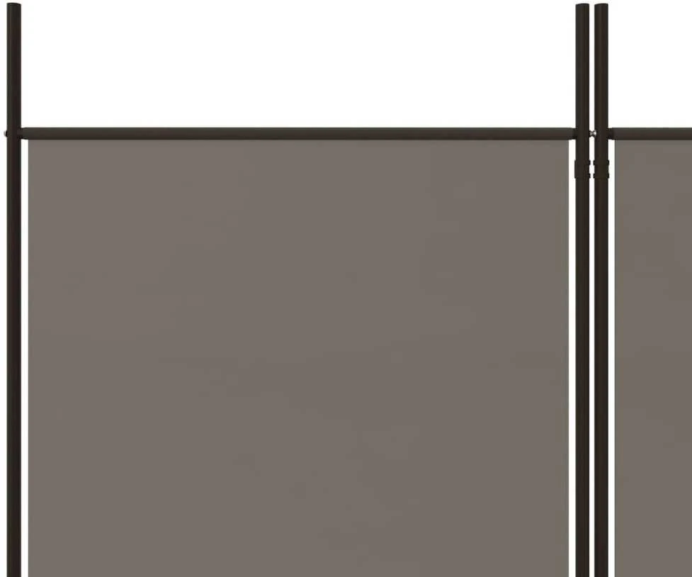 Kambario pertvara, 4 dalių, antracito, 200x220cm, audinys