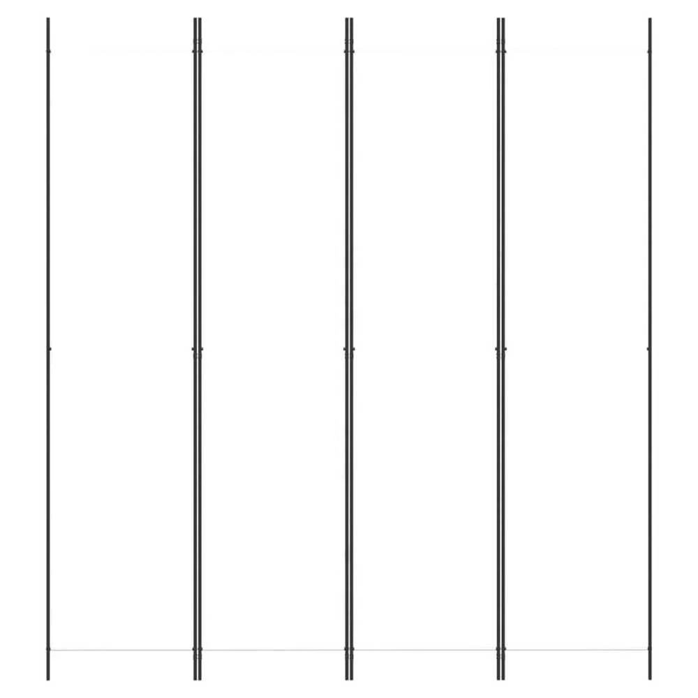 Kambario pertvara, 4 dalių, baltos spalvos, 200x220cm, audinys