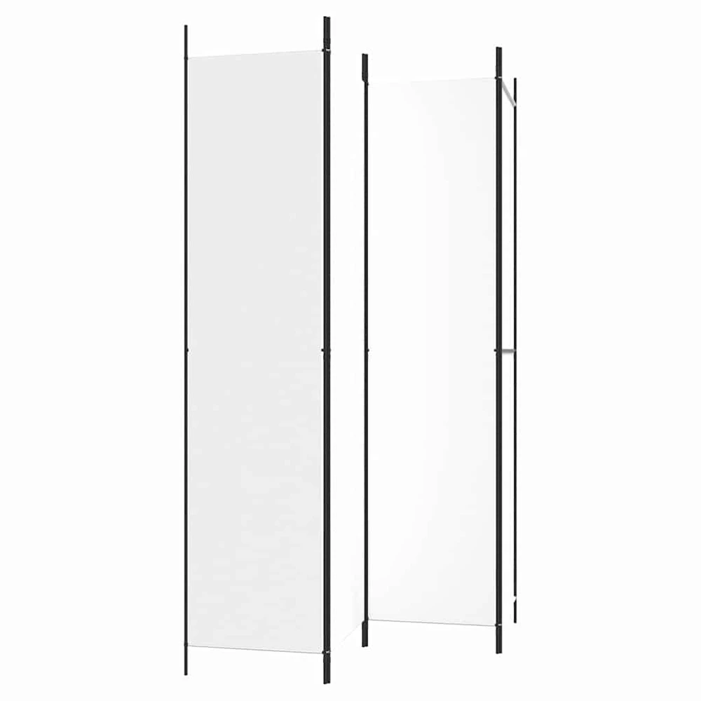 Kambario pertvara, 4 dalių, baltos spalvos, 200x220cm, audinys