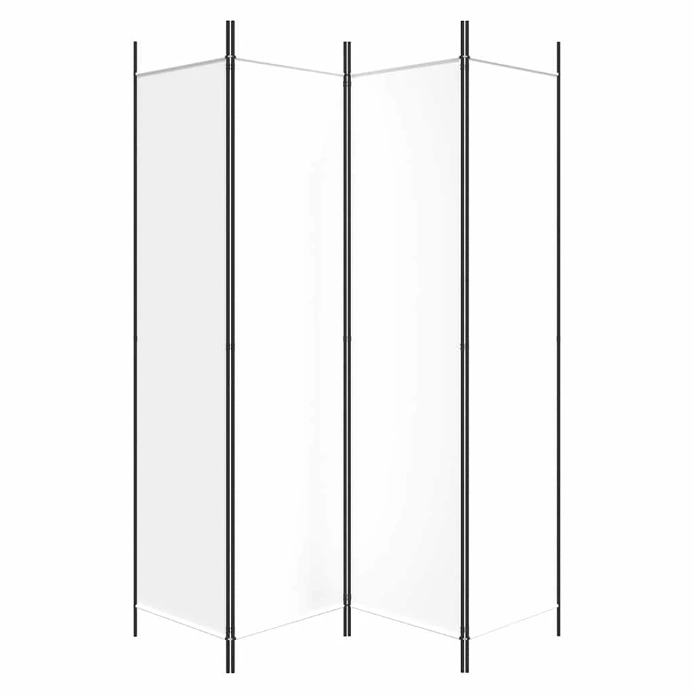 Kambario pertvara, 4 dalių, baltos spalvos, 200x200cm, audinys