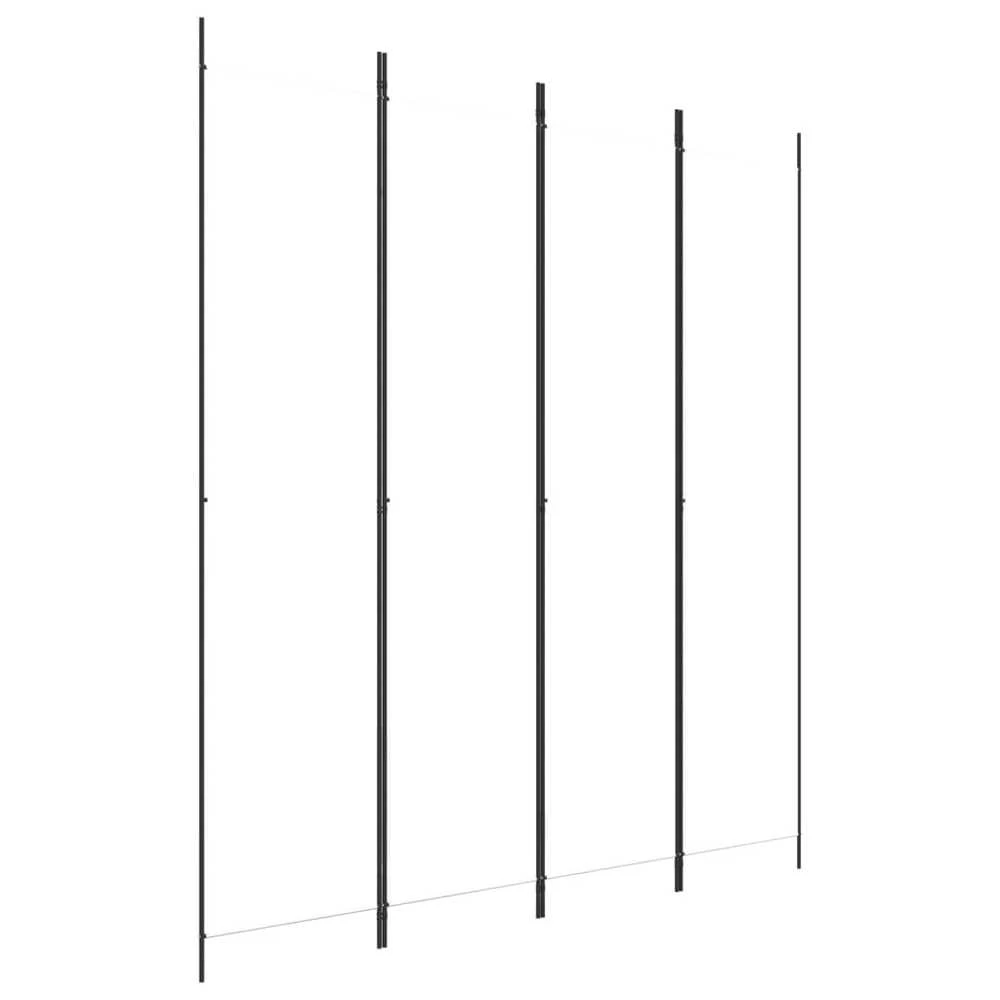 Kambario pertvara, 4 dalių, baltos spalvos, 200x220cm, audinys