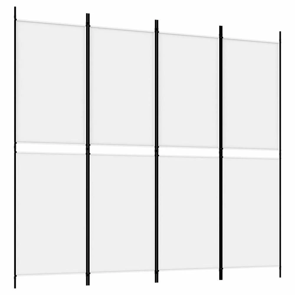 Kambario pertvara, 4 dalių, baltos spalvos, 200x180cm, audinys