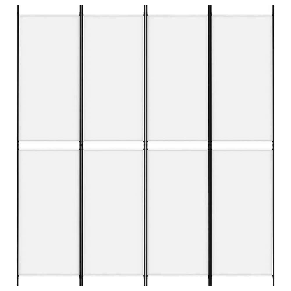 Kambario pertvara, 4 dalių, baltos spalvos, 200x220cm, audinys