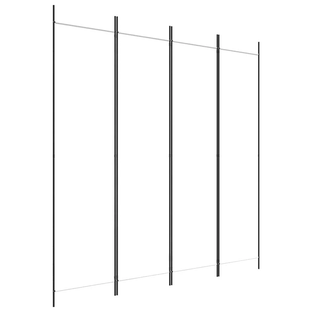 Kambario pertvara, 4 dalių, baltos spalvos, 200x200cm, audinys