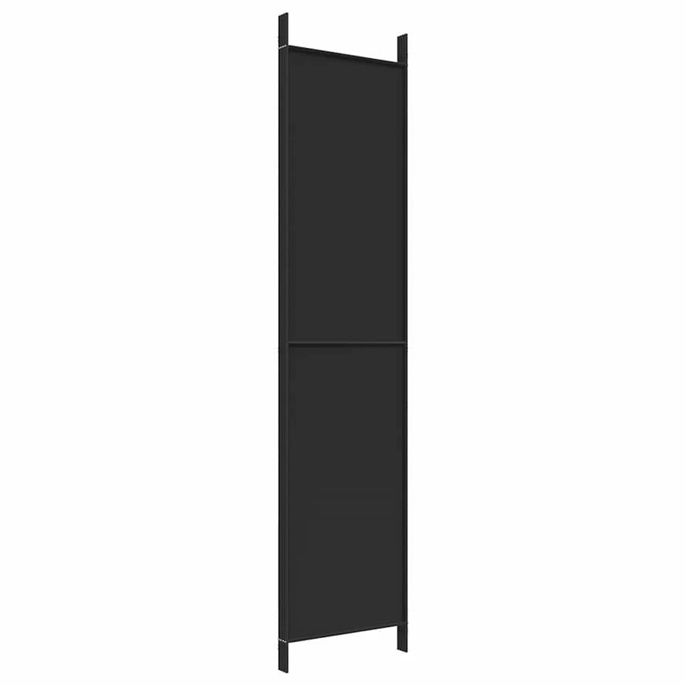 Kambario pertvara, 4 dalių, juodos spalvos, 200x220cm, audinys