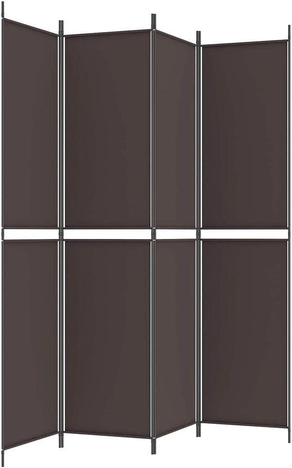 Kambario pertvara, 4 dalių, rudos spalvos, 200x220cm, audinys