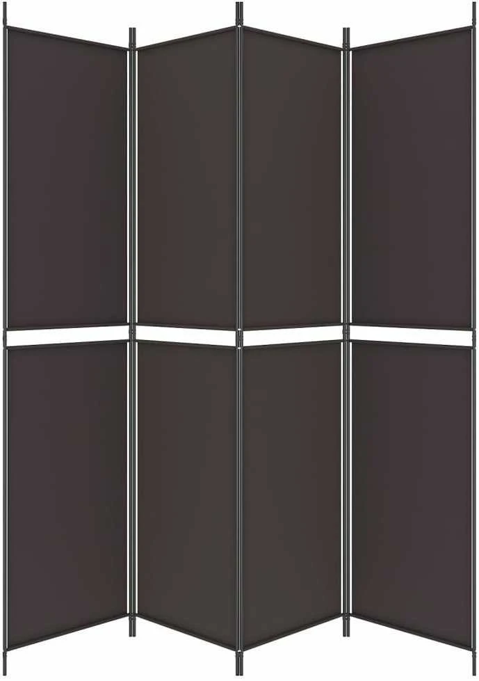 Kambario pertvara, 4 dalių, rudos spalvos, 200x220cm, audinys