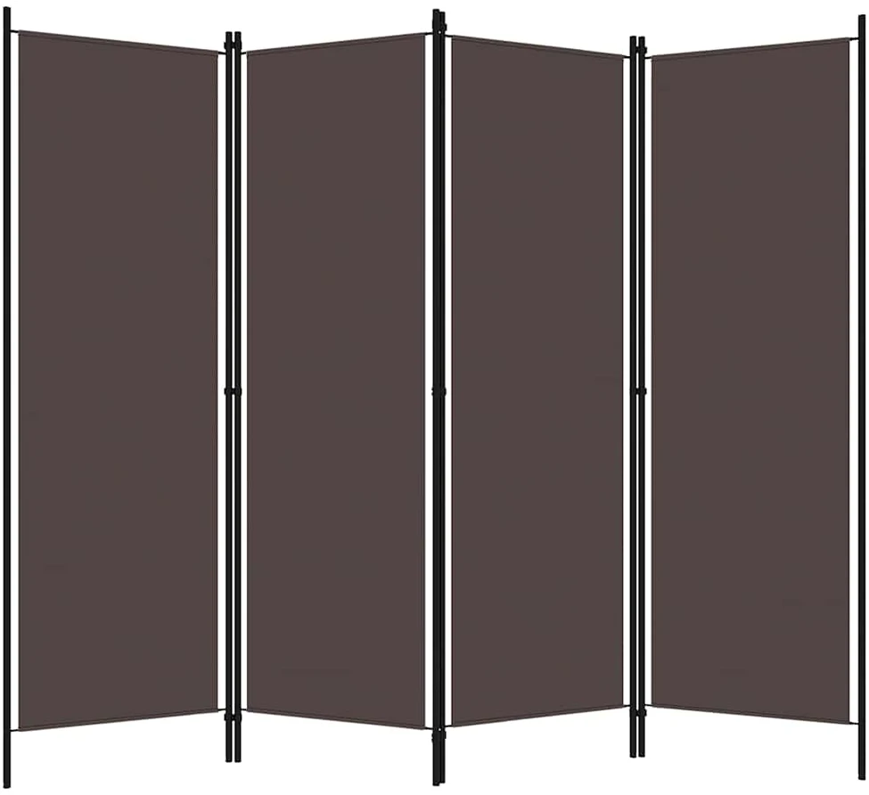 Kambario pertvara, 4 dalių, rudos spalvos, 200x180cm