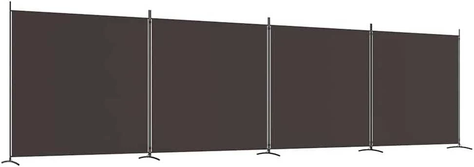 Kambario pertvara, 4 dalių, rudos spalvos, 698x180cm, audinys