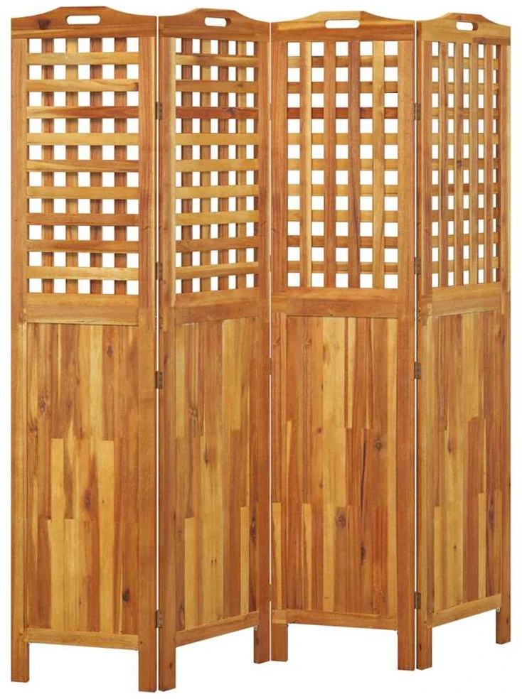 Kambario pertvara, 4 segmentai, 162x2x180cm, akacijos masyvas