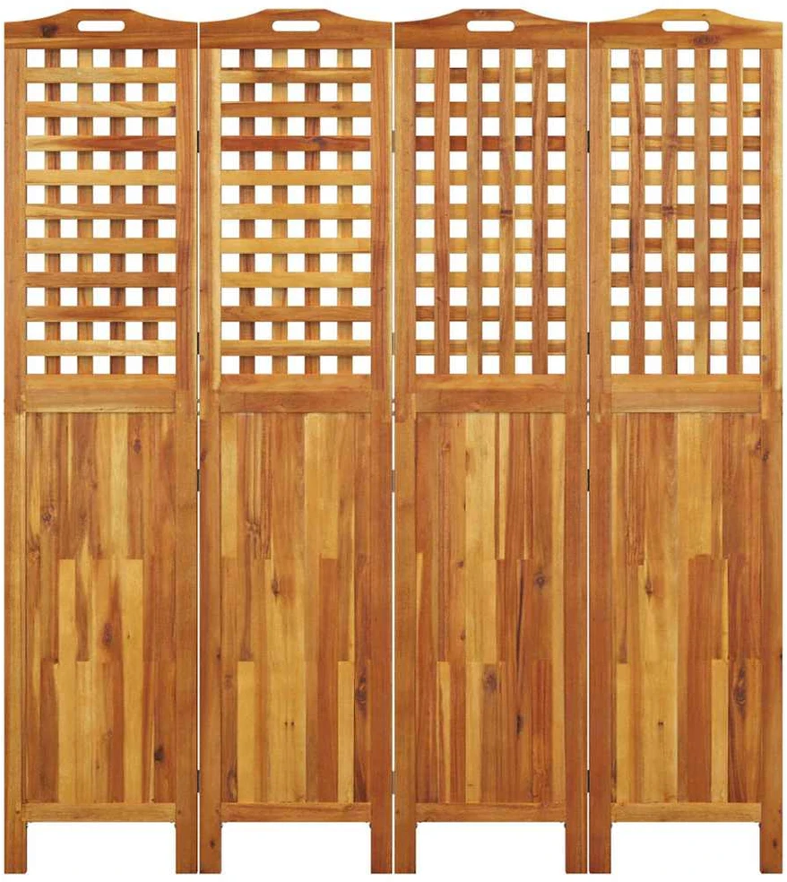 Kambario pertvara, 4 segmentai, 162x2x180cm, akacijos masyvas