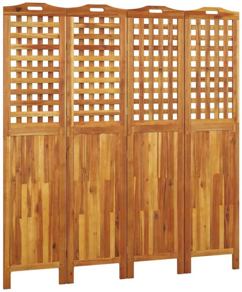 Kambario pertvara, 4 segmentai, 162x2x180cm, akacijos masyvas