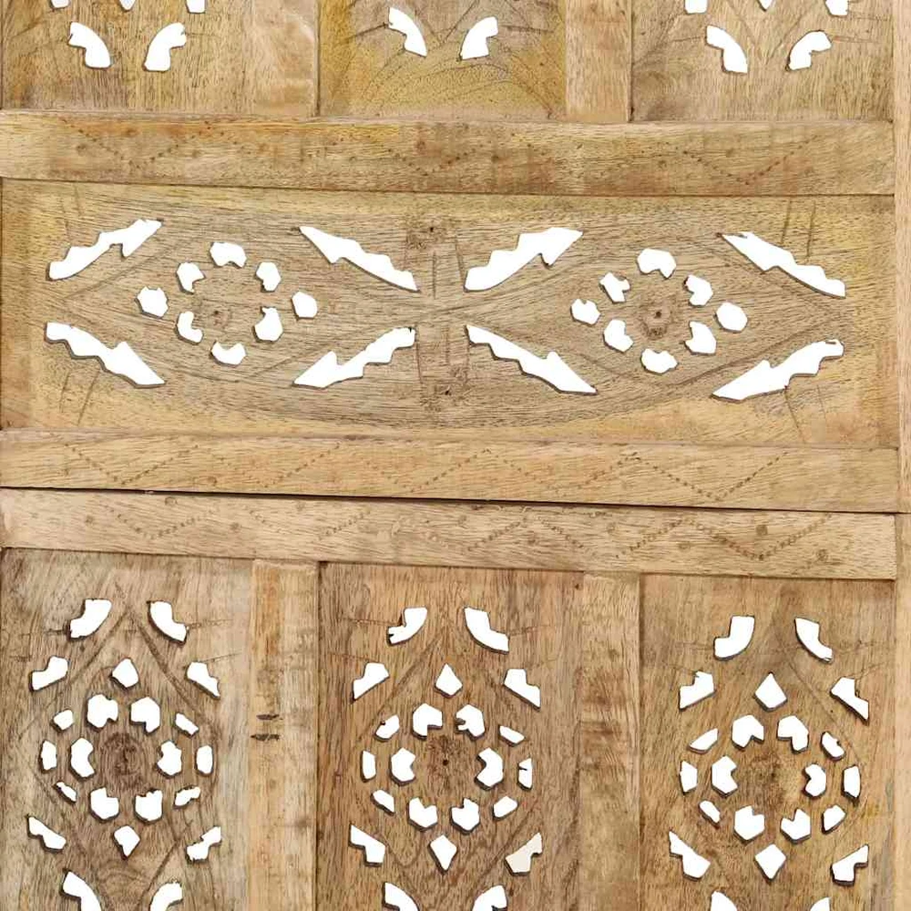 Kambario pertvara, 5 dalių, 200x165cm, mango masyvas, raižyta